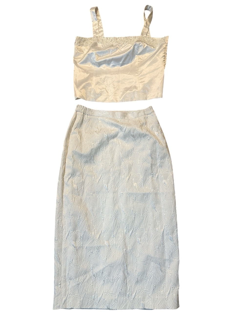 Verucci Chancelle Ivory Bridal 2 Pc Skirt Set Wedding Reception Size 12